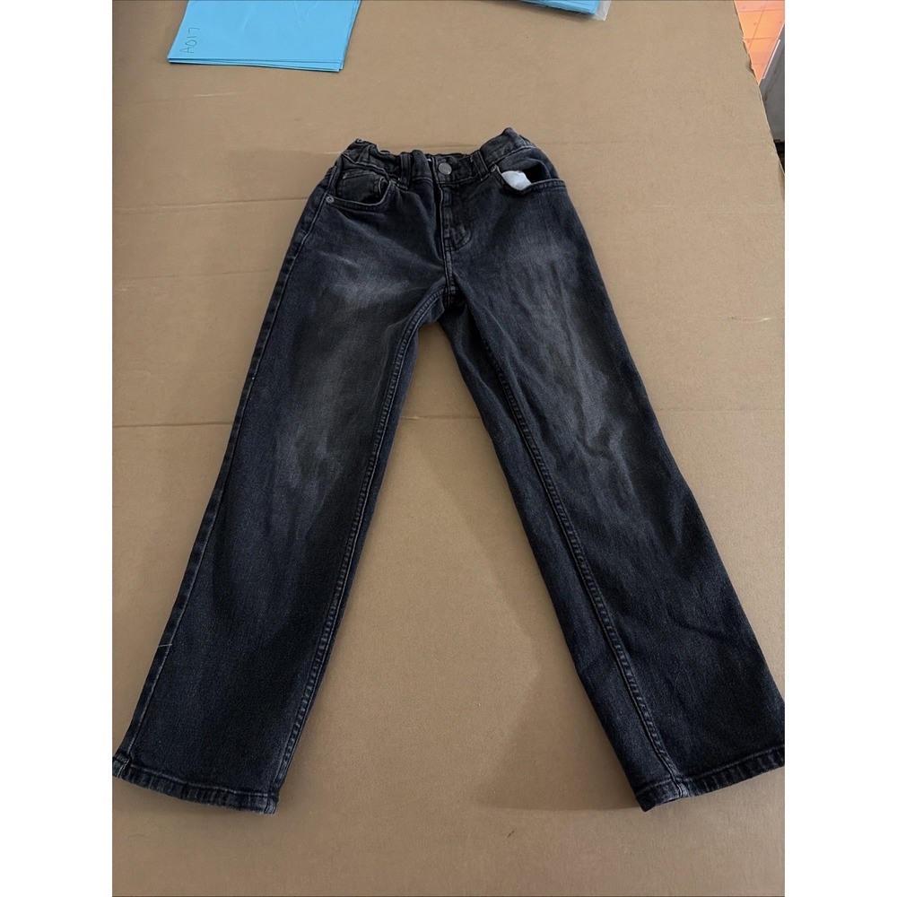 Wonder Nation Size 8 Relaxed Dark Blue Jeans Adjustable Waist